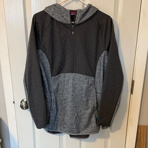 The. North Face Gray Quilted Hoodie